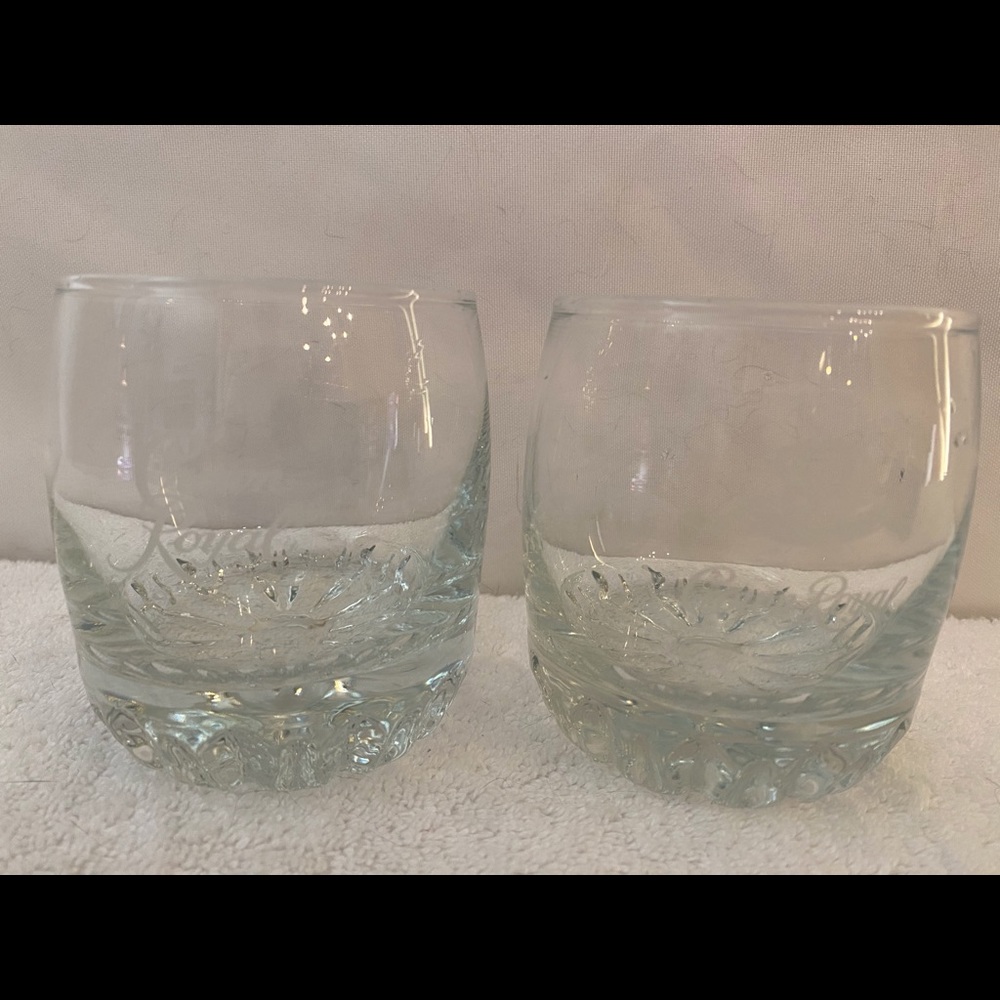 Pair  Crown Royal Lowball Tumblers